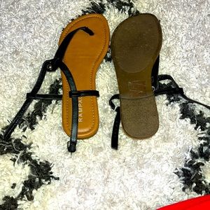 Easy to wear black slip on Sandals